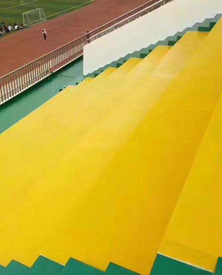 湘阴球场台阶翻新修补改造